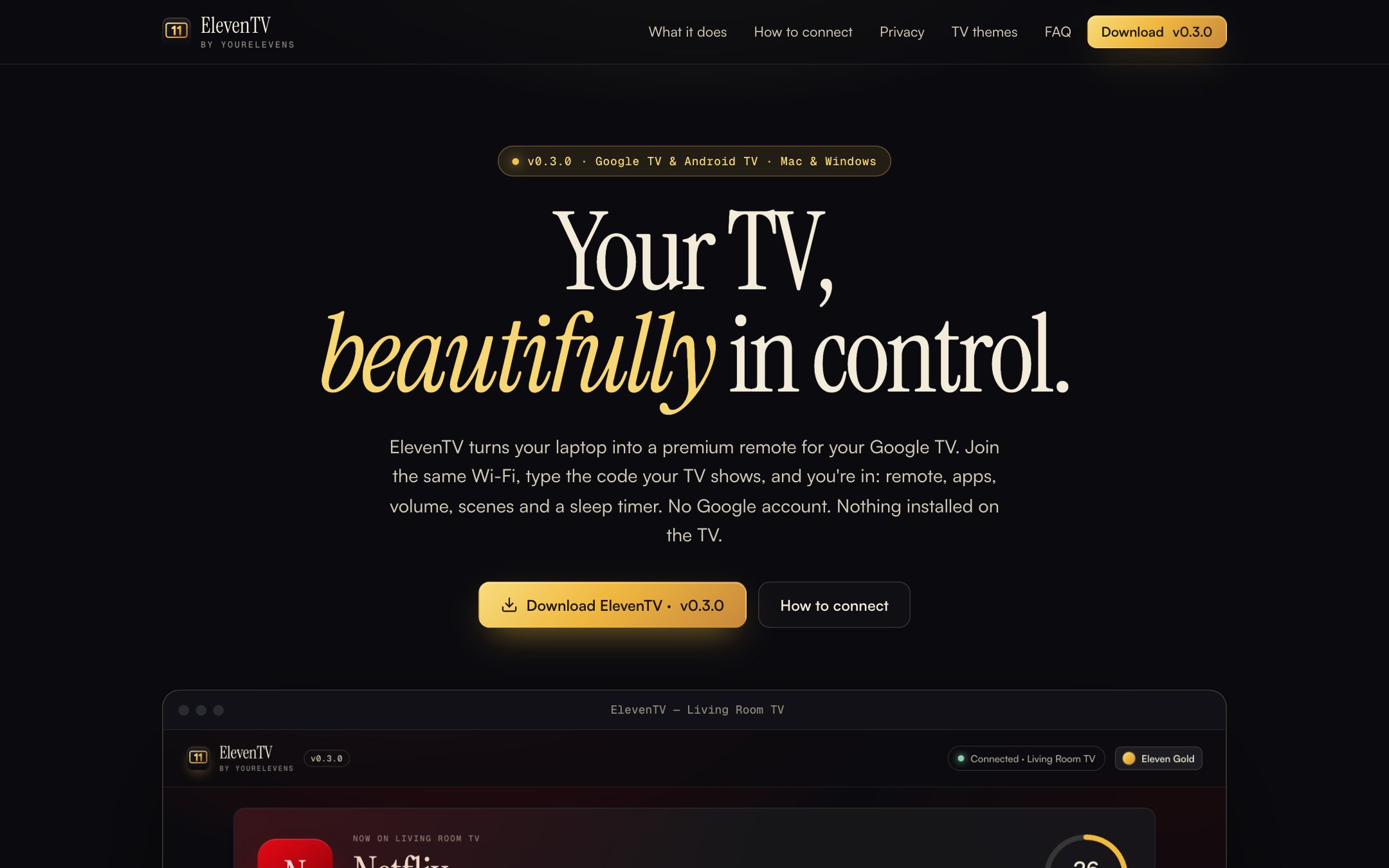 ElevenTV home page