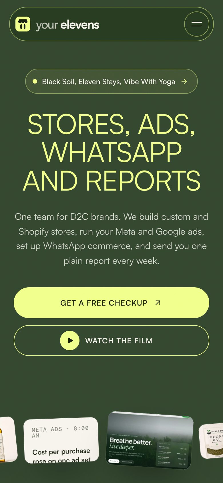 Your Elevens on mobile